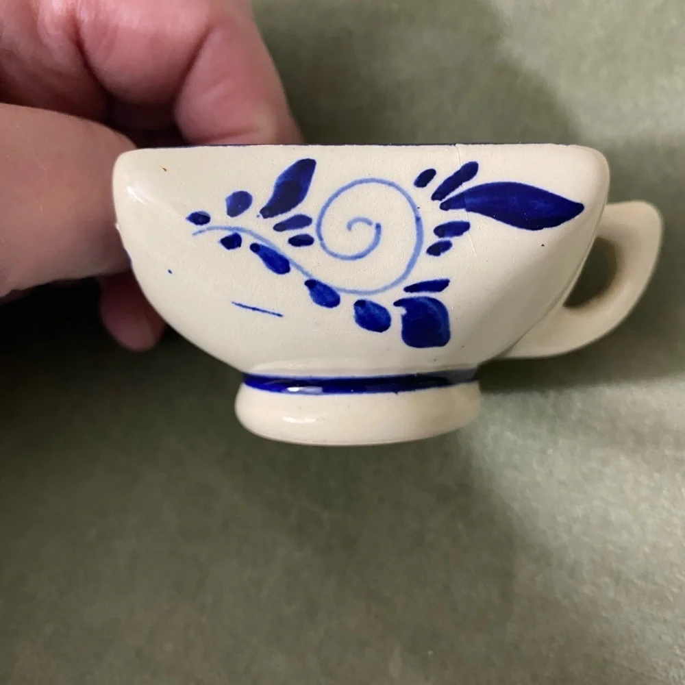 Tea cup 22 Delfts made in Hulland windmill blue white #15